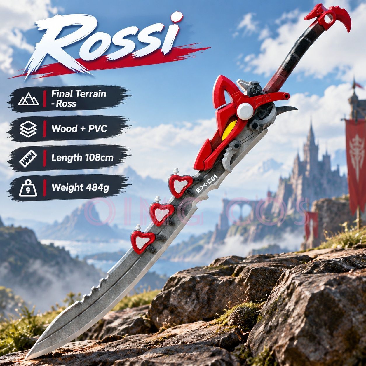 Cosplay Prop Knife - أدوات تنكرية لشخصية روسى من لعبة