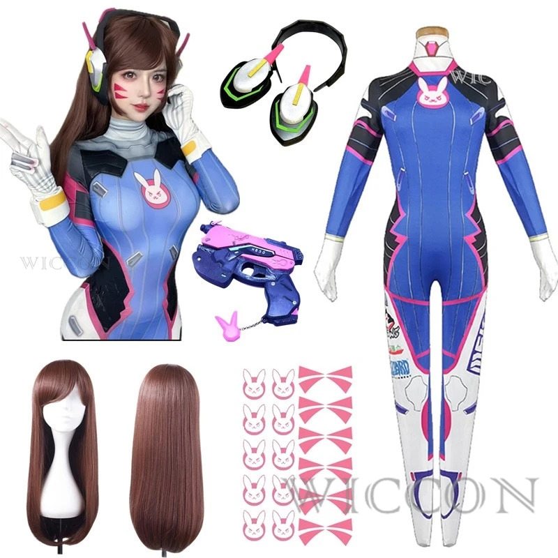2025 أنيمي امرأة بذلة الجوارب  - مراجعة Dva Cosplay Prop وسعره
